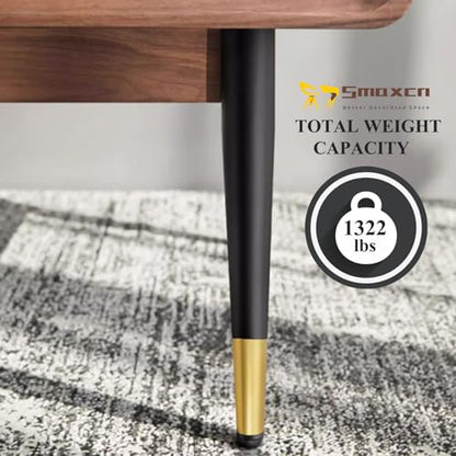 4pcs 4 3/4 inch (12cm) Black & Gold Metal Furniture with Level Feet - color: Black Gold, size: 4 6/8 inch