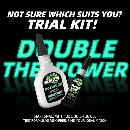 Thin Super Glue Liquid 1 oz with 3 Gram Gel for Plastic Ceramic Wood Glass - size: 1 oz., style: THIN VISCOSITY