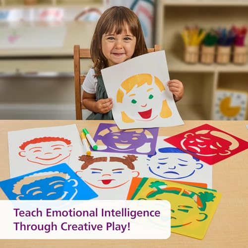 Emotional Stencils Set of 6, Homeschool, Home School Use - style: Emotions 6PK