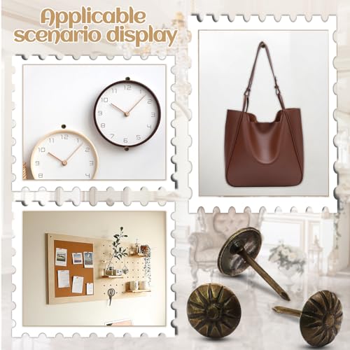 Biaungdo 150 Pcs Bronze Daisy Upholstery Tacks with Box for Furniture - color: Bronze