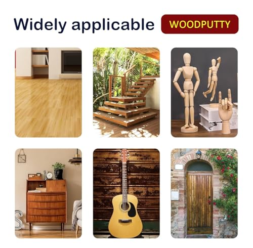 Black Wood Filler, 9.87 oz Wood Putty Furniture Repair Kit - color: Black