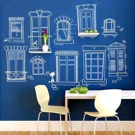 Chalkboard Blackboard Paint - Matte Finish [Blue] - (8.5oz Cover 32 sf) - color: Blue, style: 8.5oz Metal Can