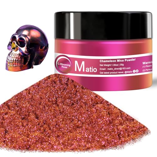 Matio Chameleon Mica Powder, 1.06oz/ 30g Blooming Rose Chrome Powder - color: C-Blooming Rose
