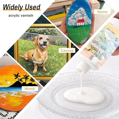 EIGTWEN Matte Varnish for Acrylic Painting, 200ml Clear Acrylic Varnish - size: matte