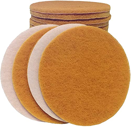 11 inch Sanding Discs Round Sand Paper Discs 25 Pack, Gold 1000-1200 Grit Non Woven Surface Conditioning Orbital Sander Pads for Dry Sanding Countertops, Auto Body, Paint, Plastics & Fiber Glass - color: Super Fine, size: 25 Pack