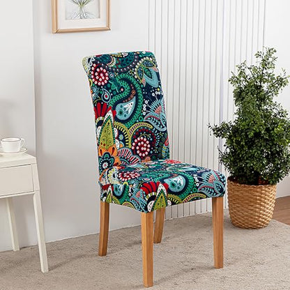 HZDHCLH Dining Chair Covers Set of 4 Stretch Chair Slipcovers Washable - color: Boho 1, size: 4 PCS