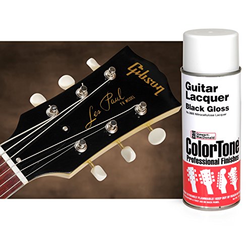 ColorTone Nitrocellulose Guitar Lacquer Spray, Black Gloss 13 oz - color: Black Gloss