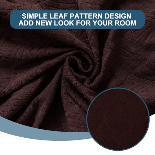 Waterproof Stretch Dining Chair Seat Covers, Set of 6 Chocolate - color: Chocolate, size: 16-20in-Rear-gapped