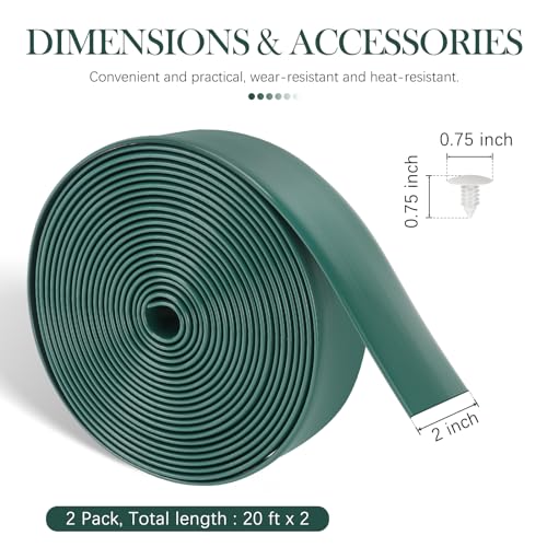 LukLoy 2" Wide 40ft Long Vinyl Straps for Patio Chairs Repairs, Green - color: Green