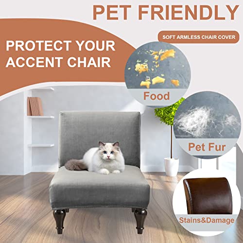Eco-Ancheng Armless Chair Slipcover - Removable, Washable, Printed Covers for Living & Dining Room - color: A34