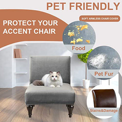 Eco-Ancheng Armless Chair Slipcover - Removable, Washable, Printed Covers for Living & Dining Room - color: A34