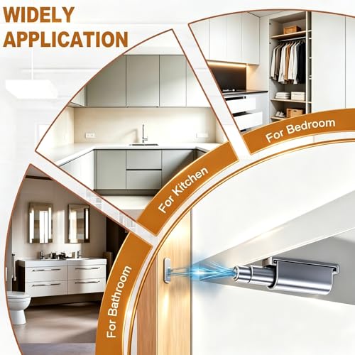 Small Magnetic Push Latch Push to Open Door Latch Cabinet Hardware 8 Pack ZKRIOC Touch Latch and Catch for Door, Magnet Push Release Heavy Duty Tip on Closet Close Strong Pop Out, Gray - size: 8 Pack