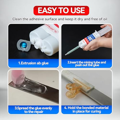 Clear AB Epoxy Glue, 30-Min Waterproof Multipurpose Repair Adhesive 1.76oz