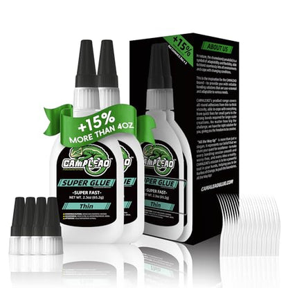 Thin Super Glue Liquid 4.6 oz for Plastic Ceramic Metal Wood Glass Leather - size: 4 oz., style: THIN VISCOSITY