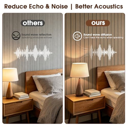 3D Peel and Stick Wall Panels PVC Grille Slat 118"x15.8" Self-Adhesive Wall Sticker Soundproof Paneling for Walls and Ceiling in Faux White Wood Grain Texture - color: Walnut Tone, size: 118"x15.8"