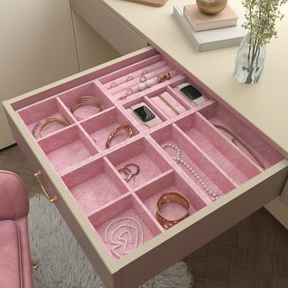 ReWallpaper Blush Pink Velvet Wallpaper Peel and Stick Soft Luxury Velvet Fabric Wallpaper Self-Adhesive Textured Pink Contact Paper for Cabinets Dresser Liner Vanity Shelf Easy to Apply 17.5inX6.5ft - color: Pink Velvet, size: 17.5in x 6.5ft