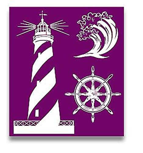 Dixie Belle Paint Company Silkscreen Stencil - Nautical 8� x 9� - 3 Pack - style: Nautical