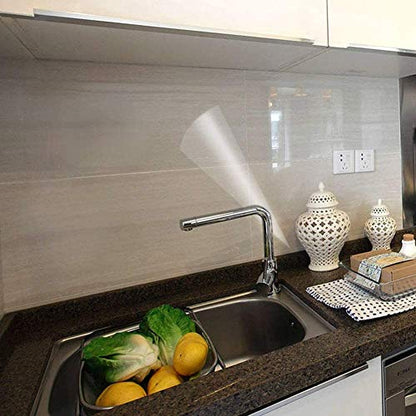 Clear Contact Paper Oil Proof Waterproof Wallpaper for Kitchen Backsplash - size: 11.8"W x 118"L