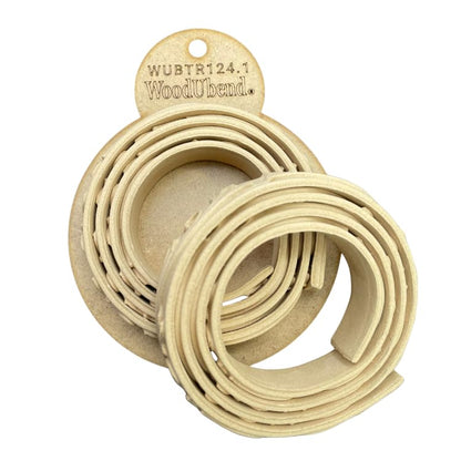 WoodUBend Pack of Two Trims TR124.1 100x2cm Heat Bendable & Flexible Wood Trims - DIY Craft, Furniture & Home Decor - Easy to Apply & Paint - Versatile, Reusable & Durable - size: Pack of 2 (100x2cm)