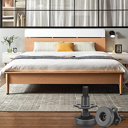 Anwenk Adjustable Leveling Feet Furniture Leg Leveler Table Feet Heavy Duty - color: Black-4p-t Nut