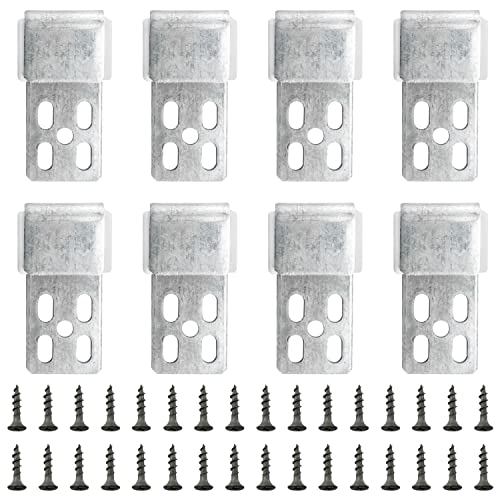 8pcs Couch Spring Repair Kit 5 Holes Fasteners Spring Buckle Spring Fixing Clip with 32pcs Mounting Screws for Sofa/Chair/Couch/Bed Spring Clips Repair Parts