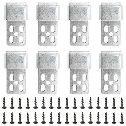 8pcs Couch Spring Repair Kit 5 Holes Fasteners Spring Buckle Spring Fixing Clip with 32pcs Mounting Screws for Sofa/Chair/Couch/Bed Spring Clips Repair Parts