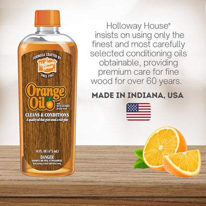 Holloway House Orange Oil Cleaner 16oz, Cleans & Conditions - size: 16 Fl Oz (Pack of 1)
