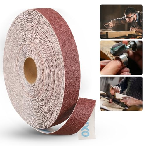 Emery Cloth Roll 60 Grit, 1 Inch x 82 Feet Heavy Duty Sandpaper - size: 25 meters, style: 60 Grit