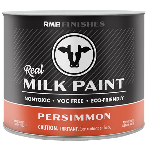 RMP Finishes Real Milk Paint Powder for Wood Furniture, Cabinets, Walls, Brick, and Stone, Matte Finish, Water-Based, Organic, Persimmon, 1 Pint - color: Persimmon, size: 16 Ounce (Pack of 1)