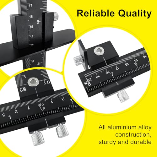 Aluminum Alloy Cabinet Hardware Jig,Cabinet Handle Jig for Woodworkers DIY - color: Black