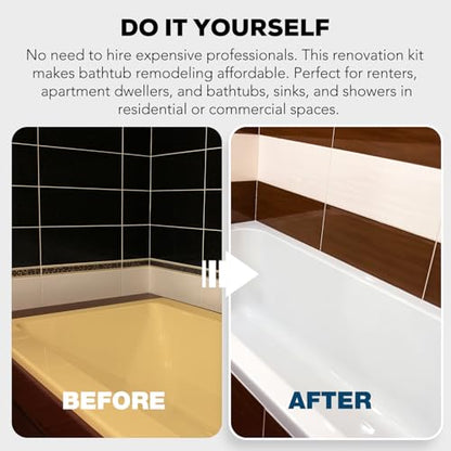 Tub and Tile Paint, 13.5 oz High-Gloss White Touch Up Paint for Bathtub - color: 13.5 Fl Oz (White)
