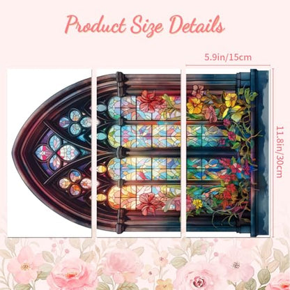 Peacoblue Church Windows Rub On Transfers for Furniture Craft 6"x12" - style: Church Windows