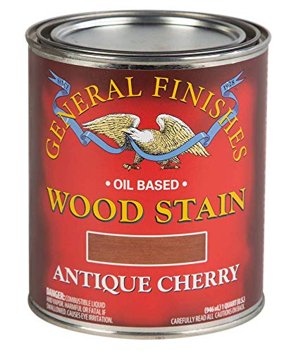 General Finishes Oil Based Penetrating Wood Stain, 1 Quart, Antique Cherry - color: Antique Cherry, size: 1 Quart
