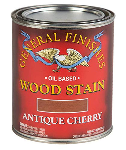 General Finishes Oil Based Penetrating Wood Stain, 1 Quart, Antique Cherry - color: Antique Cherry, size: 1 Quart