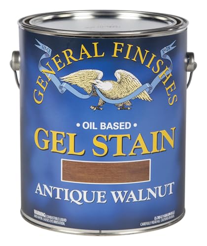 General Finishes Oil Base Gel Stain, 1 Gallon, Antique Walnut - color: Antique Walnut, size: 1 Gallon
