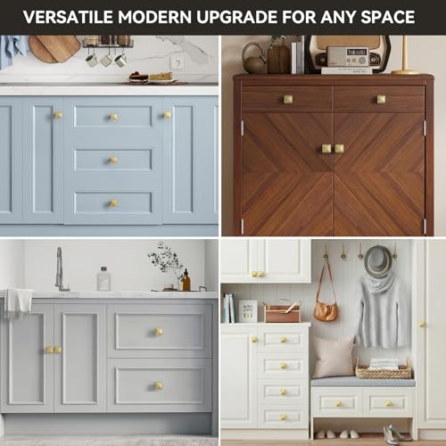homdiy 10 Pack Gold Cabinet Knobs, Solid Zinc Alloy Pulls, Single Hole - color: Gold, size: Single Hole Center