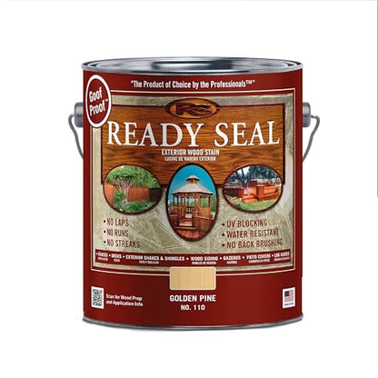 Ready Seal Exterior Wood Stain & Sealer, Golden Pine, 1 Gallon - color: Golden Pine, size: 1 Gallon