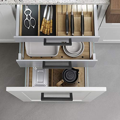 Probrico 5 Pack Matte Black Bar Cabinet Pulls 3 3/4" Hole Centers Stainless Steel Square Dresser Drawer Pulls Handles Bedroom Closet Kitchen Modern Furniture Hardware - color: Black, size: hole center 3-3/4"