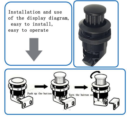 2Pcs Push Button Latch, Push to Close Latches for Perpendicular Door Configurations Latches - Push-to-Close Latches - Knob Stores Flush (Black) - color: Black