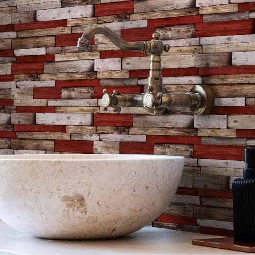 24pcs Peel and Stick Backsplash Tile Wall Stickers 9.68x4.72 inch - color: Hzw-xy-htp-108