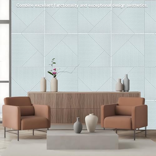 TO-TH Acoustic Wall Panels Peel and Stick Sound Proofing Panel 6Pack, White - color: White