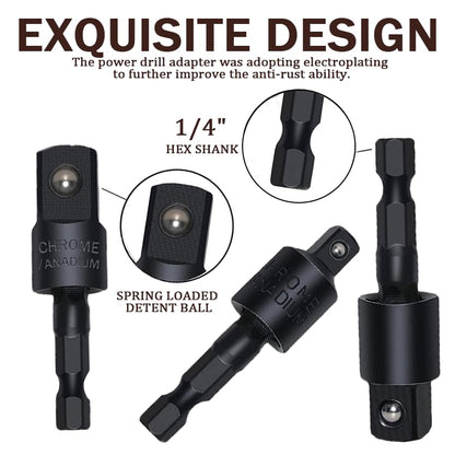 18pcs Right Angle Drill Attachment, 105 Degree Flexible Extension with Hex Shank, Rotatable Socket Adapter for Screwdriver Bits - color: 18pcs-2