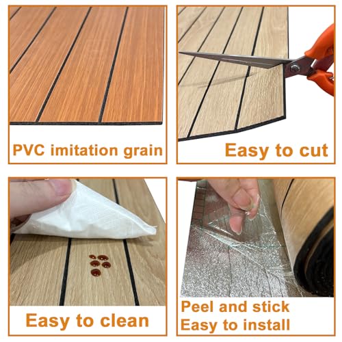 Yutianli PVC Slat Wall Panel Peel and Stick 236"x 15.7" Faux Wood Slat Panel Artificial Walnut Wood Grain Self-Adhesive Soundproof 3D Wall Panel for Walls and Ceilings - color: Walnut, size: 236"x15.7"