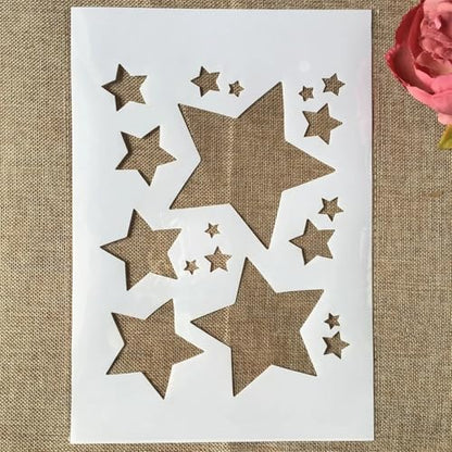 TIAMECH A4 Reusable Shinning Star Stencil for Painting - style: Shinning Stars