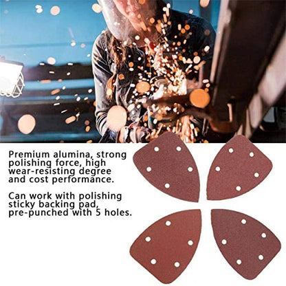 10 Pieces Mouse Sandpaper 5 Holes Detail Sander Sandpaper Hook and Loop Sanding Sheets 800 Grits - size: 800 Grits