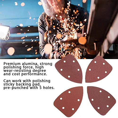 10 Pieces Mouse Sandpaper 5 Holes Detail Sander Sandpaper Hook and Loop Sanding Sheets 180 Grits - size: 180 Grits
