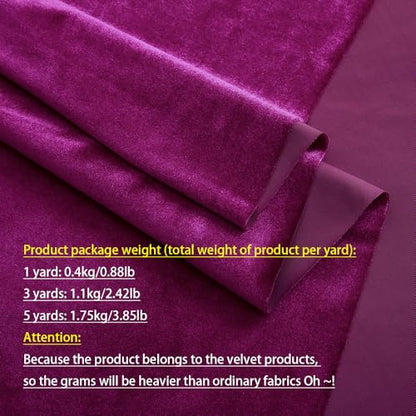 Hot Pink Velvet Fabric by The Yard, 3 Yards, 60" Wide - color: Hot Pink, size: 3 yard pre cut