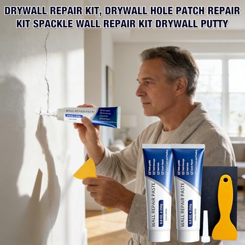 2PCS Drywall Repair Kit, Wall Mending Agent, Wall Patch Repair Kit with Scraper, Multi-Functional Drywall Patch Paste Repair Kit for DIY Home Fix