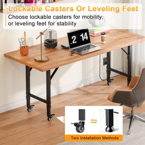 Heavy Duty Workbench Frame,Adjustable Height Metal Standing Desk Table Legs