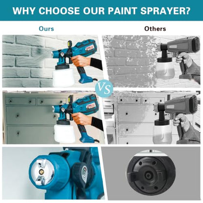 Paint Sprayer for House Painting (Blue) - color: Blue